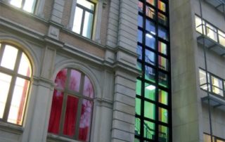 Das Treppenhaus des Postgebäudes